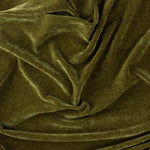 Plain Green Throws - Heavy Chenille Velvet Throw Olive Yard 