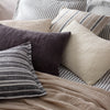 Striped Black Cushions - Hebble Striped Cushion Cover Black Yard