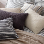 Striped Black Cushions - Hebble Striped Cushion Cover Black Yard