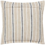 Striped Beige Cushions - Hebble Striped Cushion Cover Natural Black Yard