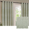 Striped Green Curtains - Hebden 100% Cotton Blackout Eyelet Curtains Forest Yard
