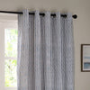 Striped Blue Curtains - Hebden 100% Cotton Blackout Eyelet Curtains Navy Yard