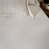 Striped Cream Bedding - Hebden 100% Cotton Narrow Stripe Fitted Bed Sheet Natural Yard