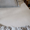 Striped Blue Bedding - Hebden 100% Cotton Narrow Stripe Fitted Bed Sheet Navy Yard