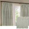 Striped Green Curtains - Hebden Striped 100% Cotton Lined Pencil Pleat Curtains Forest Green Yard