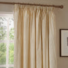  Curtains - Hebden Striped 100% Cotton Lined Pencil Pleat Curtains Honey Yellow Yard