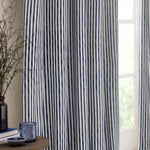 Striped Blue Curtains - Hebden Striped Cotton Pencil Pleat Curtains Navy Yard