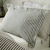 Striped Black Bedding - Hebden Mélange Stripe Cotton Duvet Cover Set Black Yard