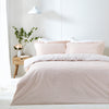 Yard Hebden Mélange Stripe 100% Cotton Duvet Cover Set in Blush