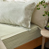 Striped Green Bedding - Hebden Mélange Stripe Duvet Cover Set Forest Yard