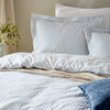 Striped Blue Bedding - Hebden Mélange Stripe 100% Cotton Duvet Cover Set Mineral Blue Yard