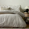  Bedding - Hebden Mélange Stripe 100% Cotton Duvet Cover Set Mole Yard