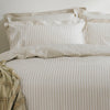 Yard Hebden Mélange Stripe 100% Cotton Duvet Cover Set in Natural