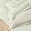 Striped Green Bedding - Hebden Mélange Stripe Pillowcase Pair Eucalyptus Yard