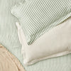 Striped Green Bedding - Hebden Mélange Stripe Pillowcase Pair Forest Yard