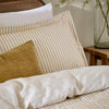 Striped Yellow Bedding - Hebden Mélange Stripe 100% Cotton Pillowcase Pair Honey Yellow Yard