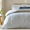 Striped Purple Bedding - Hebden Mélange Stripe 100% Cotton Pillowcase Pair Mineral Blue Yard