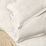 Striped Beige Bedding - Hebden Mélange Stripe Pillowcase Pair Natural Yard