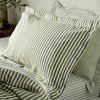 Striped Green Bedding - Hebden Mélange Stripe Pillowcase Pair Olive Yard