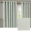  Curtains - Hebden Striped 100% Cotton Lined Eyelet Curtains Eucalyptus Yard