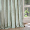  Curtains - Hebden Striped 100% Cotton Lined Pencil Pleat Curtains Eucalyptus Yard