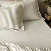 Striped Brown Bedding - Hebden 100% Cotton Narrow Stripe Fitted Bed Sheet Mole Yard