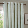  Curtains - Hebden Striped 100% Cotton Lined Eyelet Curtains Eucalyptus Yard