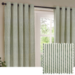 Striped Green Curtains - Hebden Striped Cotton Eyelet Curtains Forest Green Yard