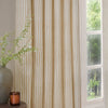  Curtains - Hebden Striped 100% Cotton Lined Eyelet Curtains Honey Yellow Yard