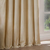  Curtains - Hebden Striped 100% Cotton Lined Eyelet Curtains Honey Yellow Yard
