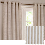 Striped Beige Curtains - Hebden Striped Cotton Eyelet Curtains Natural Yard