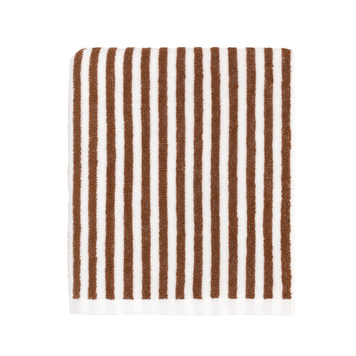 Striped White Bathroom - Hebden Striped Cotton Towels Pecan Yard