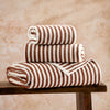 Striped Brown Bathroom - Hebden Striped Cotton Towels Pecan Yard