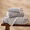 Striped White Bathroom - Hebden Striped Cotton Towels Grey Yard