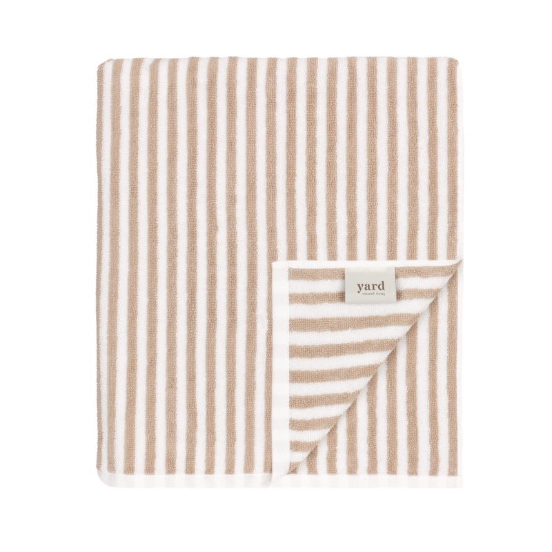 Striped White Bathroom - Hebden Striped Cotton Towels Natural Yard