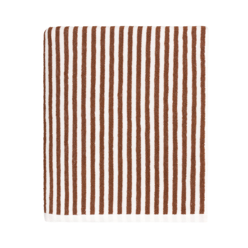 Striped White Bathroom - Hebden Striped Cotton Towels Pecan Yard