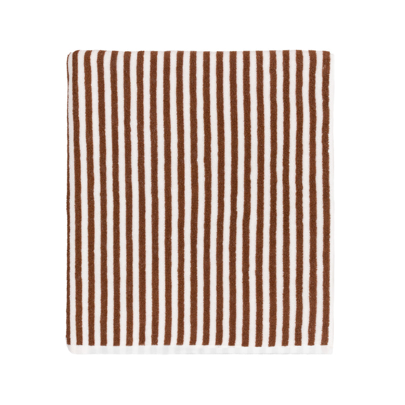 Striped White Bathroom - Hebden Striped Cotton Towels Pecan Yard