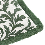 Floral Green Cushions - Hedera Jacquard Cushion Cover Green Paoletti