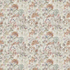 Floral Orange Fabric - Country Hedgerow Printed Cotton Fabric Dusk Linen Voyage Maison