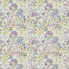 Floral Purple Fabric - Country Hedgerow Printed Cotton Fabric Lilac Linen Voyage Maison