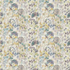 Floral Blue Fabric - Country Hedgerow Printed Cotton Fabric Sky Linen Voyage Maison