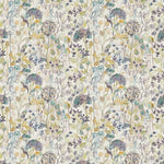 Floral Blue Fabric - Country Hedgerow Printed Cotton Fabric Sky Linen Voyage Maison