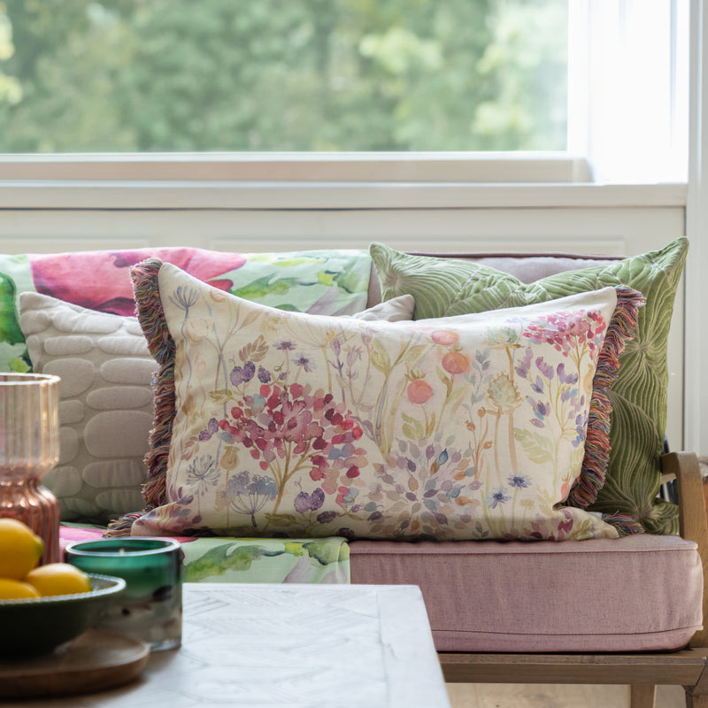 Floral Multi Cushions - Hedgerow Printed Feather Filled Cushion Classic Voyage Maison