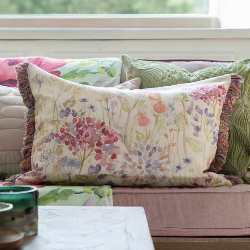 Floral Multi Cushions - Hedgerow Printed Feather Filled Cushion Classic Voyage Maison