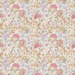 Floral Orange Fabric - Hedgerow Printed Linen Fabric Autumn Cream Voyage Maison