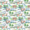 Voyage Maison Heilanherd Printed Cotton Fabric in Sage