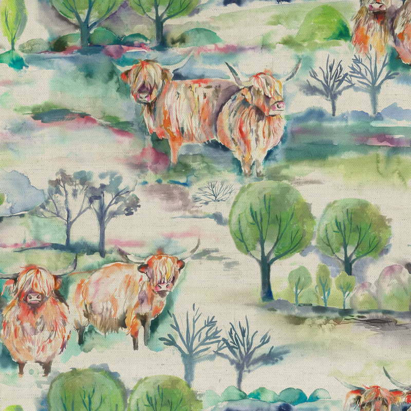 Heilan Herd Printed Fabric Sample Swatch Sage