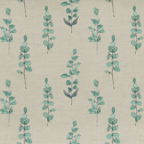 Voyage Maison Helaine Printed Cotton Fabric in Aqua