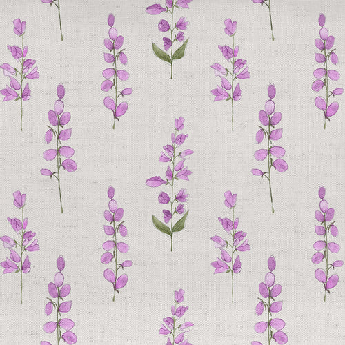 Voyage Maison Helaine Printed Cotton Fabric in Fuchsia Ecru