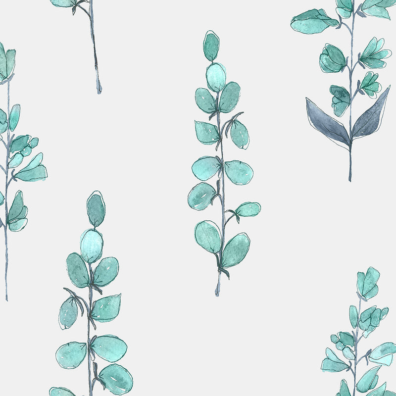 Voyage Maison Helaine 1.4m Wide Width Wallpaper in Aqua